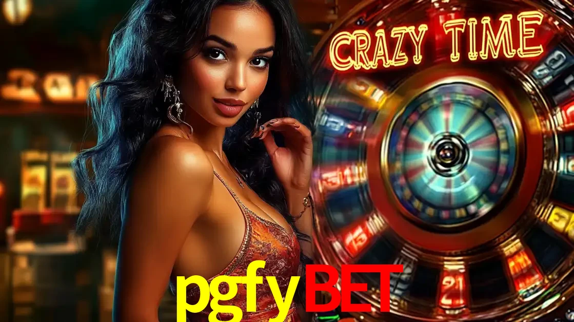 Mulher elegante ao lado da vibrante roda da fortuna do jogo de cassino ao vivo Crazy Time, um dos game shows mais populares e cheios de prêmios do pgfybet.